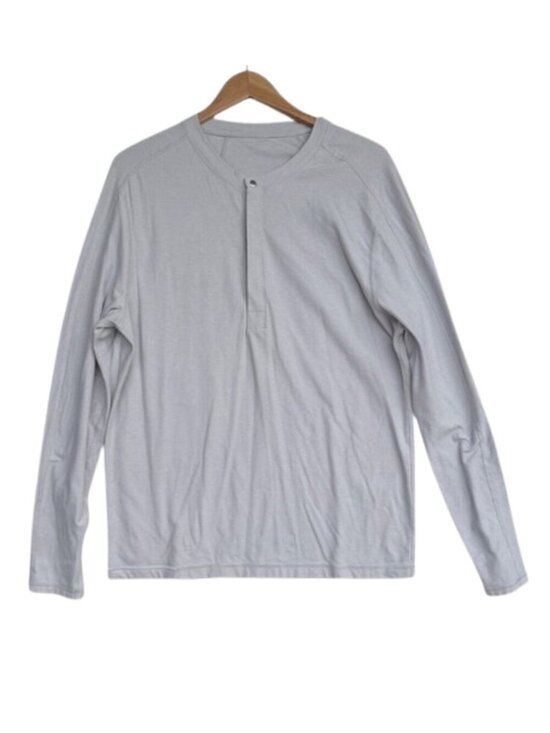 lululemon athletica Other - Lululemon Silverescent Evolution Henley Long Sleeve Mens XL Grey Anti-Odor Tech